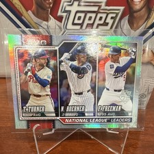Topps 2026 Series One Holofoil NL Batting AVG Leaders Turner Hoerner Freeman #1…