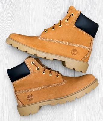 Timberland Boys 4.5 Waterproof 6-Inch Wheat Nubuck Boots EU 37 EUC