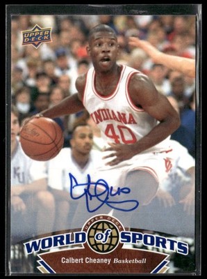 Calbert Cheaney 2010 Upper Deck World of Sports Auto Indiana Hoosiers