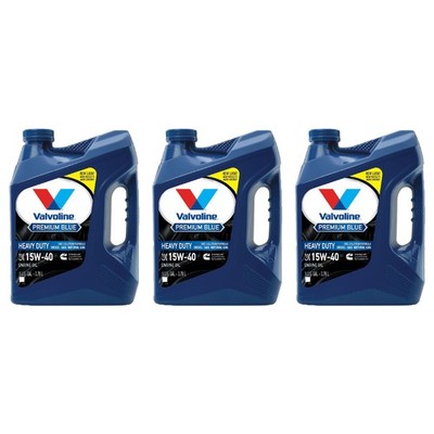 Valvoline 773780 Premium Blue Diesel Engine Oil, 15W40, 3x1 Gal