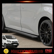 PAIR SIDE STEPS VAN RUNNING BOARDS BARS For FORD TRANSIT CUSTOM LWB 2012-2023