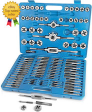 110 PCS Metric Tap and Die Set Metric Threads M2-M18 Rethreading Kit for Making