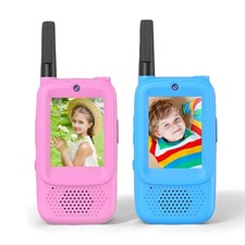 Video Walkie Talkies for Kids,Handheld 2 Pack Rechargeable Portable Kids Walk...