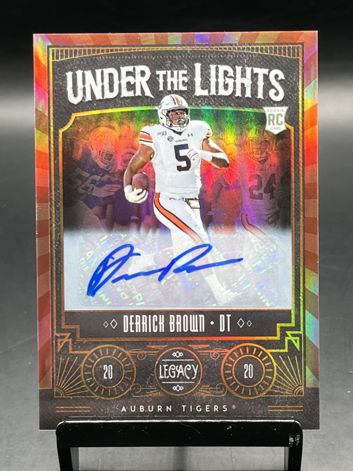 Derrick Brown Panini Legacy Under the Lights #ULDB Autograph