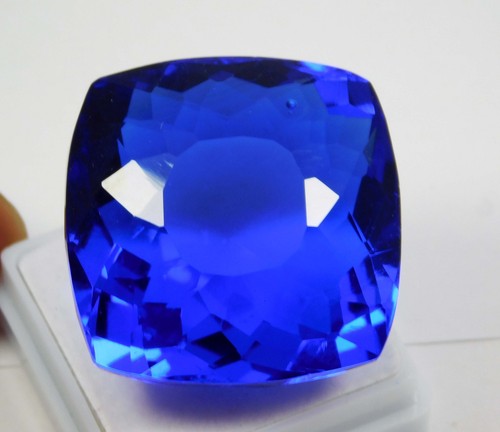 Certified 89.35 Ct Natural Blue Tanzania OF Tanzanite Cushion Cut Loose Gemstone - Picture 2 of 7