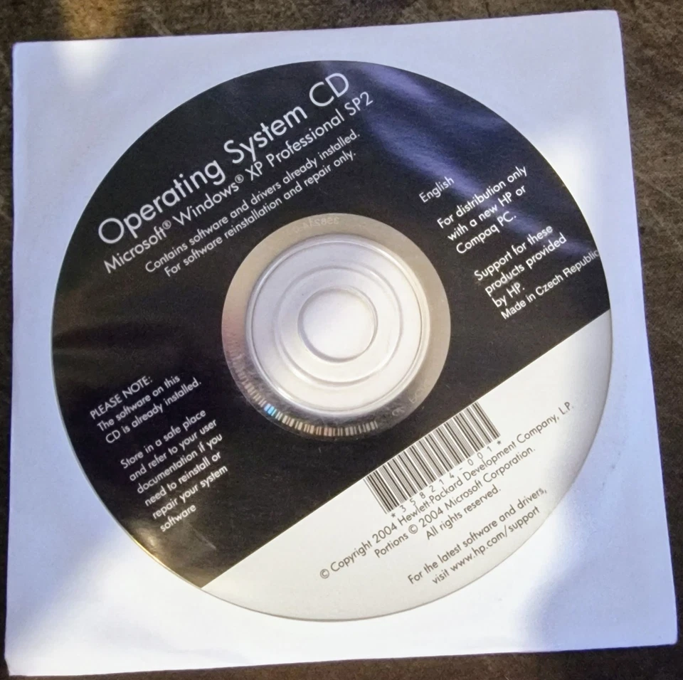 Microsoft Windows XP Professional HP-COMPAQ Original Genuine new neuf - Photo 2/2