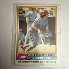 Topps 1981 Record Breaker Pete Rose Mike Schmidt #205 Philadelphia Phillies MLB