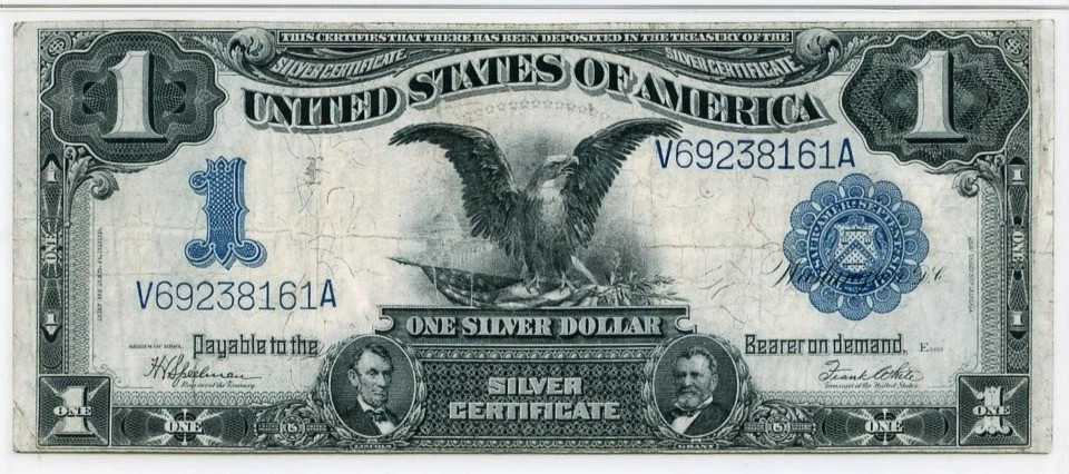 1899 US Black Eagle $1 Silver Certificate - Fr#236 -PMG 25 Very Fine - Image 3 of 4