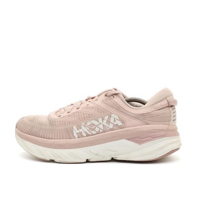 Hoka One Damen Bondi 7 Laufschuhe Rosa Mesh Atmungsaktiv Laufschuh EU 42 