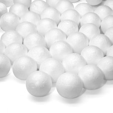 70 Pack 1 Inch White Foam Balls for Crafts - Smooth Round Craft Supplies for ...