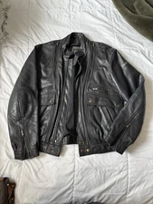 Hein Gericke Black Leather Motorcycle Jacket Echt Leder Vintage, Size 44