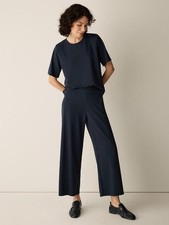 Eileen Fisher Extra-Fine Ponte Wide-Leg Pant, NEW, MARITIME - Not import Fees