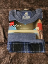 Hanes Mens X-Temp Thermal Top Fleece Pant Sleep Set Size Medium New with Tags