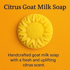Handmade Citrus Goat Milk Soap: Lemon Orange Scent