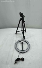 USB Power Cable Built-In Phone Holder Ring Light With Tripod Stand Power On