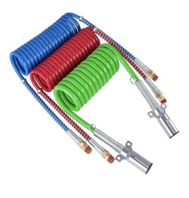 New CheeMuii 15FT 3 in 1 Semi Truck Coiled Air Lines & ABS Cable - Lines Only