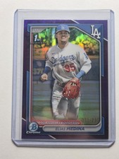 2024 Bowman Chrome 1st Refractor Purple /250 Elias Medina BCP 183 Dodgers