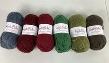 Knit Picks Wool Of The Andes Yarn 6 Skeins Mixed Lot Assorted Colors 110 Yards