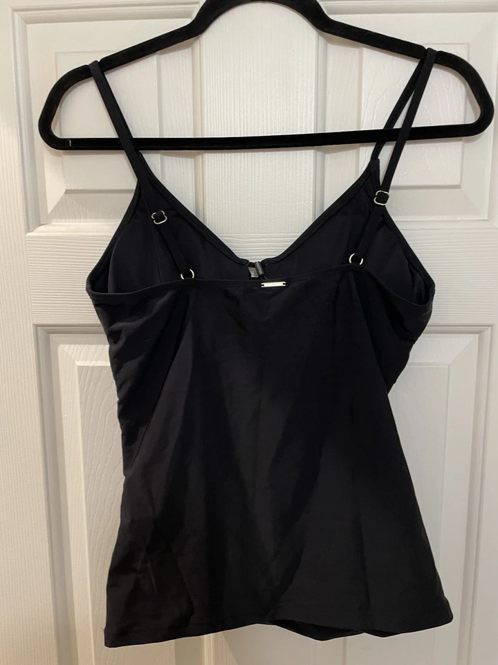 Top de baño RELLECIGA Tankini para mujer talla M negro nuevo con etiquetas Foto 3 de 4