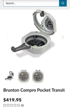 Brunton Percussion Compass with Leather Case And box. Opened But Not Used