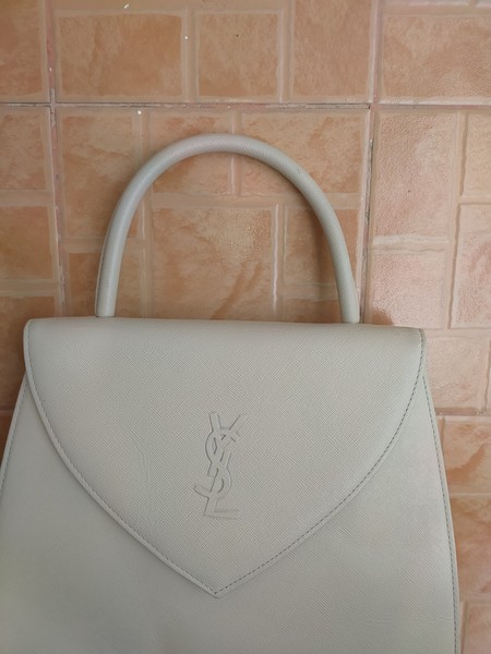 YVES SAINT LAURENT HANDTASCHE BEIGE MITTELGROß