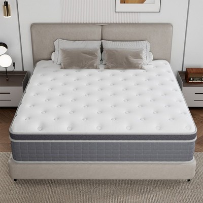 12 Inch Queen Size Mattress In a Box Gel Memory Foam Pocket Spring Medium Firm