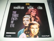 THE THREE FACES OF EVE Laserdisc WIDESCREEN EXCELLENT JOANNE WOODWARD W/TRAILER!