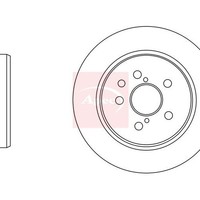 Apec Lexus GS S19 2005-2012 Bremsscheibe Hinten (Einzel) Ø310
