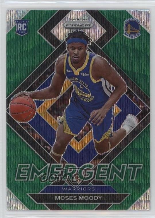 2021-22 Panini Prizm Emergent Green Wave Prizm Moses Moody #16 Rookie RC 1c5x