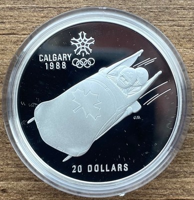 1988 Canadian Calgary Winter Olympics Silver 20 Dollar Coins Troy
