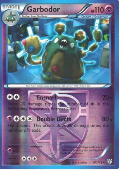 Garbodor 67/135 B&W Plasma Storm REVERSE HOLO PERFECT MINT! Pokemon