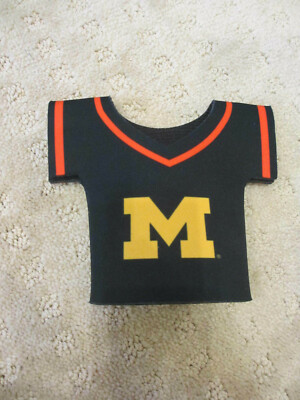 NCAA University of Michigan Jersey Novelty Coozie Bottle Beer Cooler Coke Zero *