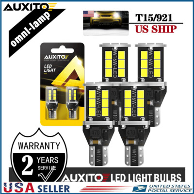 4x Bright White Canbus LED Bulb For Car Backup Reverse Light 912 921 T15 W16W