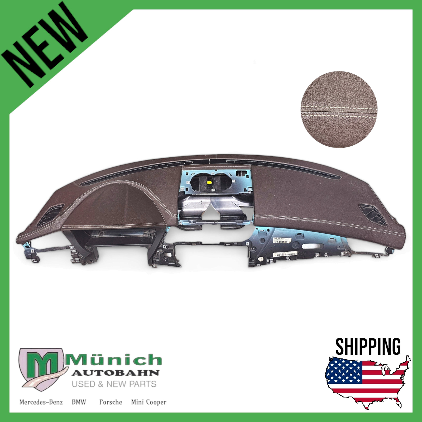 NEW & Genuine 11-14 BMW Z4 E89 Dashboard.leather w.orn.seam lotus white 9253169