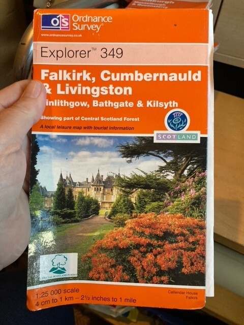 Falkirk, Cumbernauld & Livingston, Linlithgow + Ordnance Survey Explorer Map 349