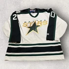 Vintage Ed Belfour Dallas Stars CCM NHL Jersey Adult Large Canada Made Autograph