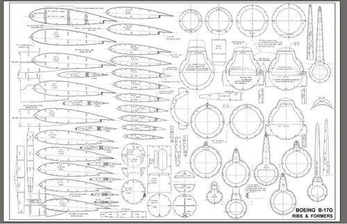 B-17 Flying Fortress 78 in Giant Scale RC AIrplane Printed Plans - Picture 6 of 6