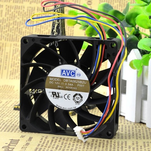 AVC 8025 high air volume fan 12V 0.54A DBTA0825B2U PWM intelligent speed control - Picture 3 of 4