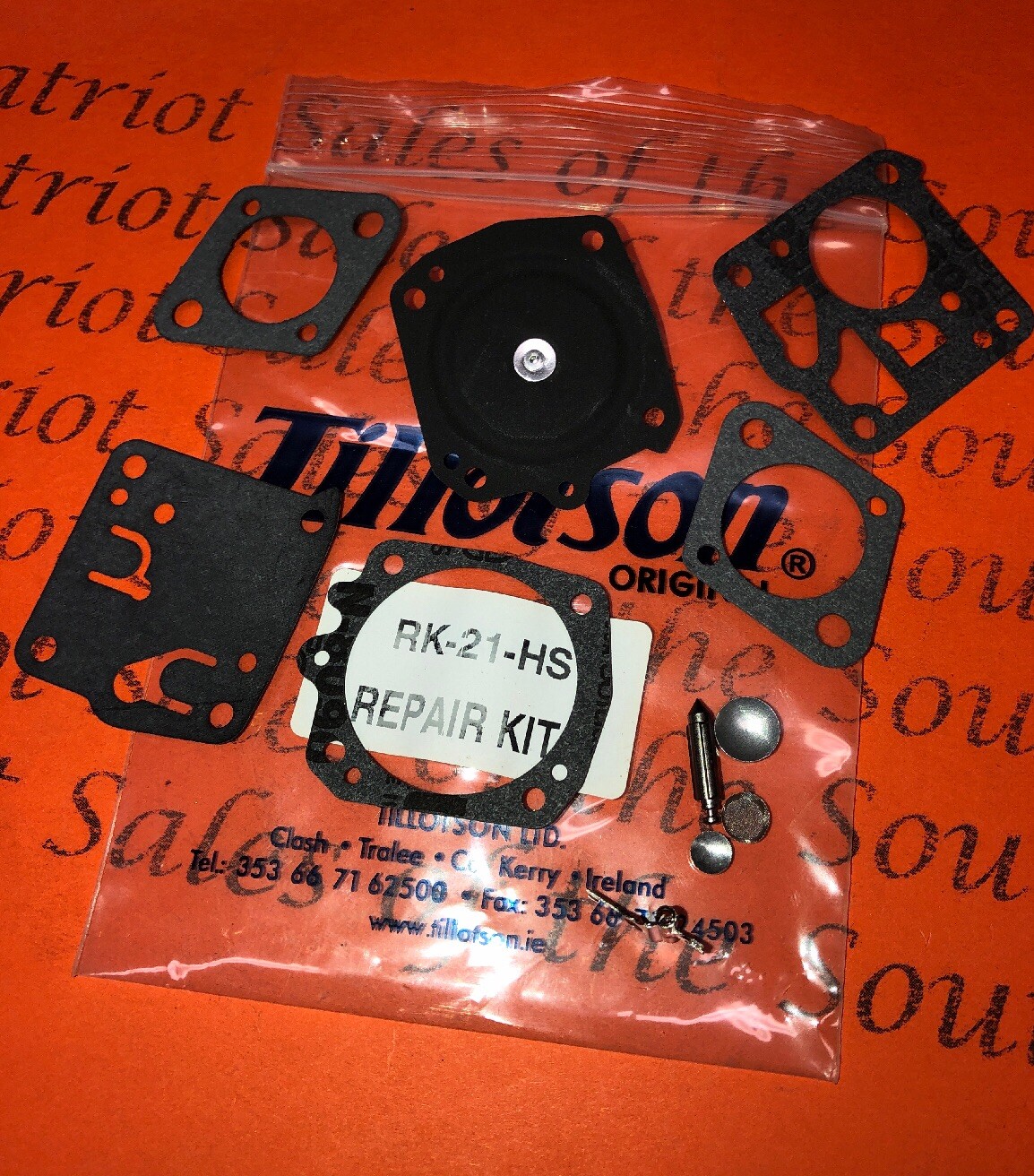 1 Tillotson Carburetor Repair Kit Part RK21HS, HS 138 221 223 60 62