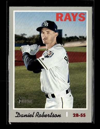 2019 Topps Heritage Daniel Robertson Tampa Bay Rays #175  3 Card Lot - Picture 1 of 2