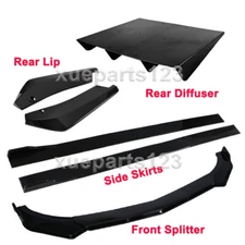 For Ford Mustang GT Front Bumper Splitter Side Skirts Rear Lip Diffuser Spoiler