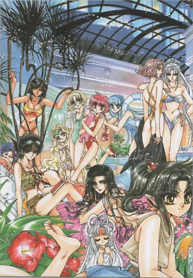 2004 CLAMP Mini-Poster 10.2'' x 7'' (26 x 18 cm) Chun Hyang, Clover, Rayearth #86