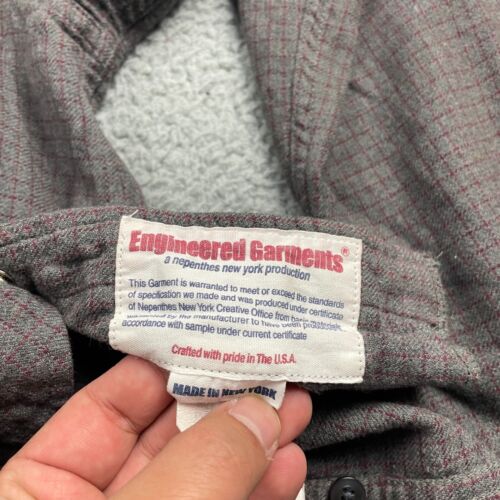 ENGINEERED GARMENTS NY Shirt Mens XL Brown Check Snap Button Up Western USA - Picture 6 of 11