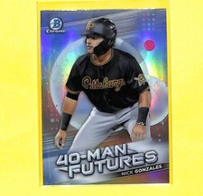 2021 Bowman Chrome Nick Gonzales 40 Man Futures Insert Card Pirates 