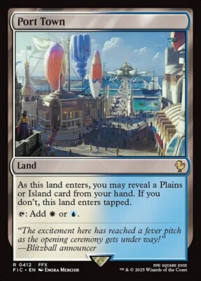*MtG: 4x PORT TOWN - Commander Final Fantasy Rare - magicman-europe*
