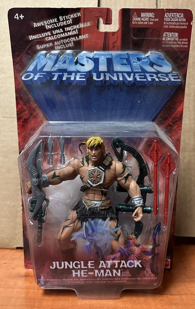 Masters of The Universe Jungle Attack He-Man Figure #55575 2002 Mattel SEALED!!!