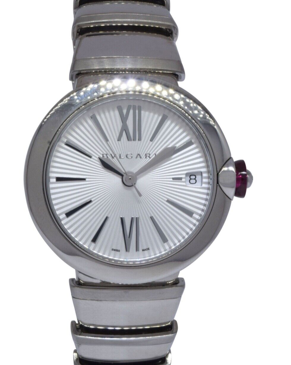 Bvlgari Lucea Stainless Silver Dial Automatic Ladies Watch/Box