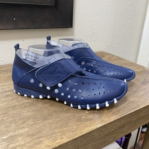 Litfoot Womens Leather SlipOn Sneakers Comfort Shoes Breathable LF 9010-3 Sz 10