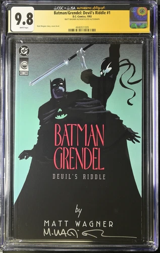 Batman Grendel Devil's Riddle #1 graded CGC 9.8 Signed by Matt Wagner
