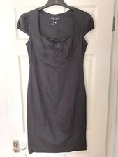 Dorothy Perkins Black Lace Up Corset Style Bodycon Dress 12 BNWOT